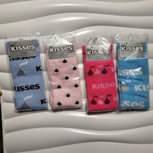 Kisses Socks - Blue, Pink, and Red (Choose 1)